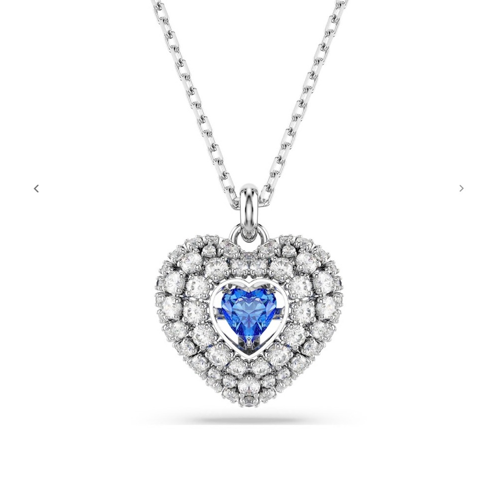 Swarovski Idyllia pendant
Heart, Blue, Rhodium plated